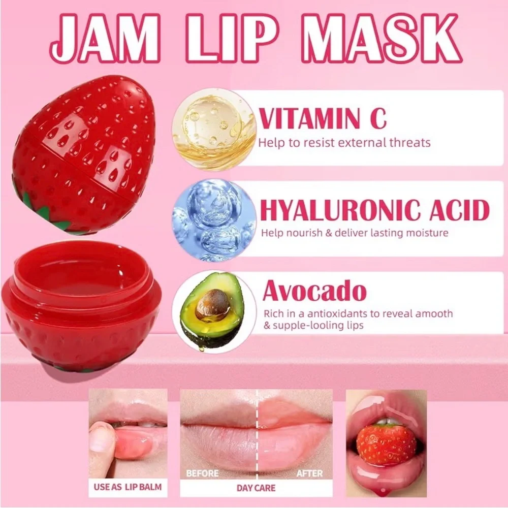 🍓🍏SULILY Tinted Bee Lip Balm Fruits Pot